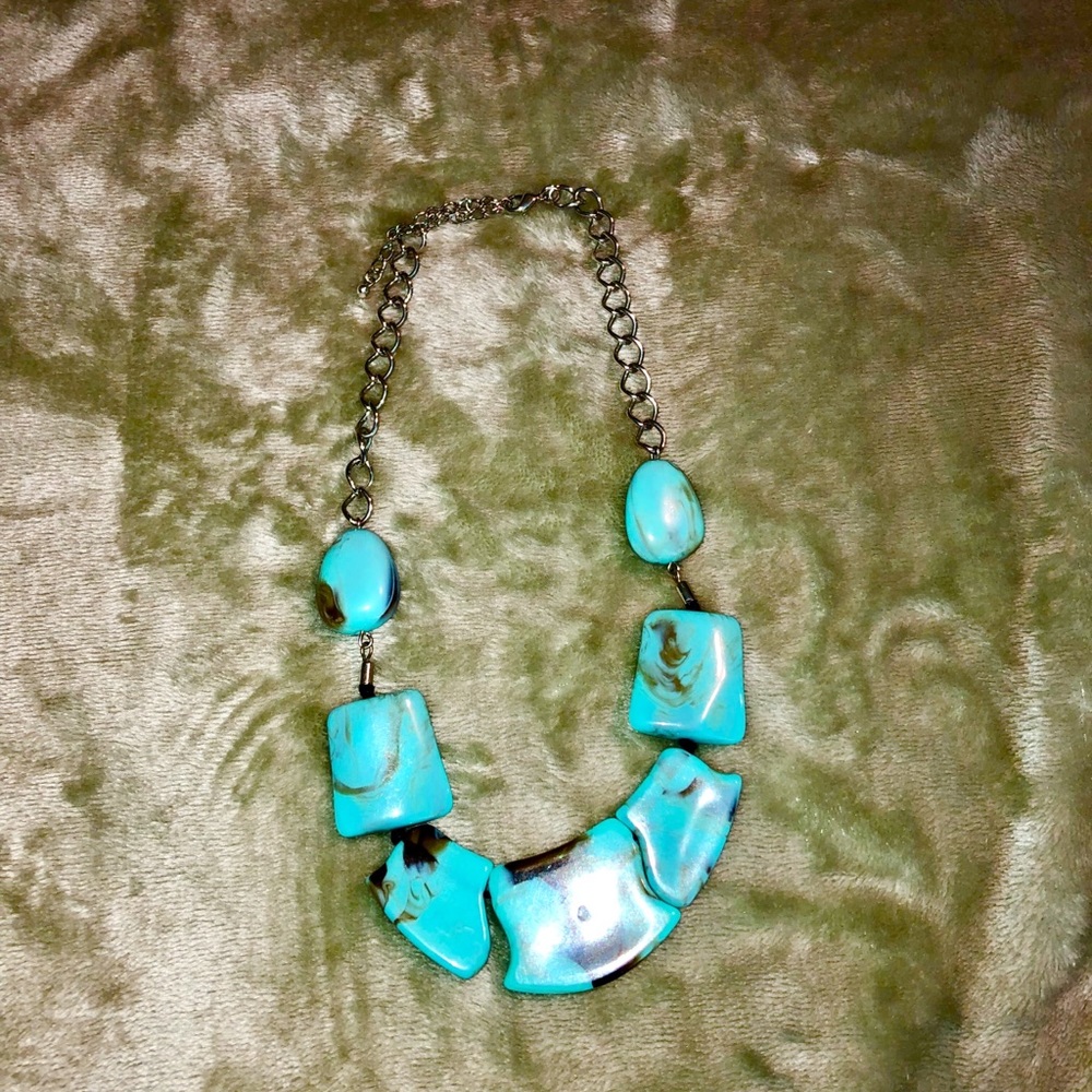 Seafoam Green Fashion Necklace